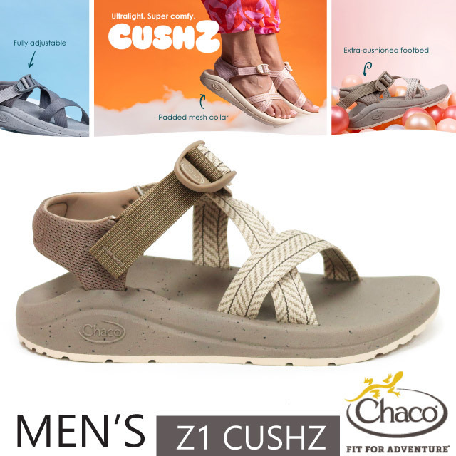 【Chaco】贈置鞋袋! 男 Z1 CUSHZ 休閒涼鞋(標準款).運動涼鞋/CH-UZM01-HL24 葉茂香草✿30E010
